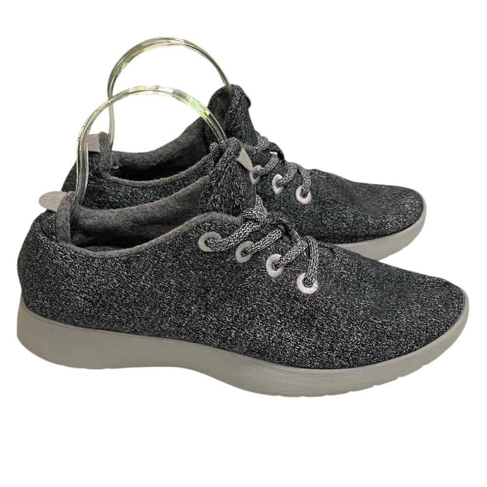 Allbirds Womens The Wool Runner Washable Sneakers  SZ 10 Heather Black